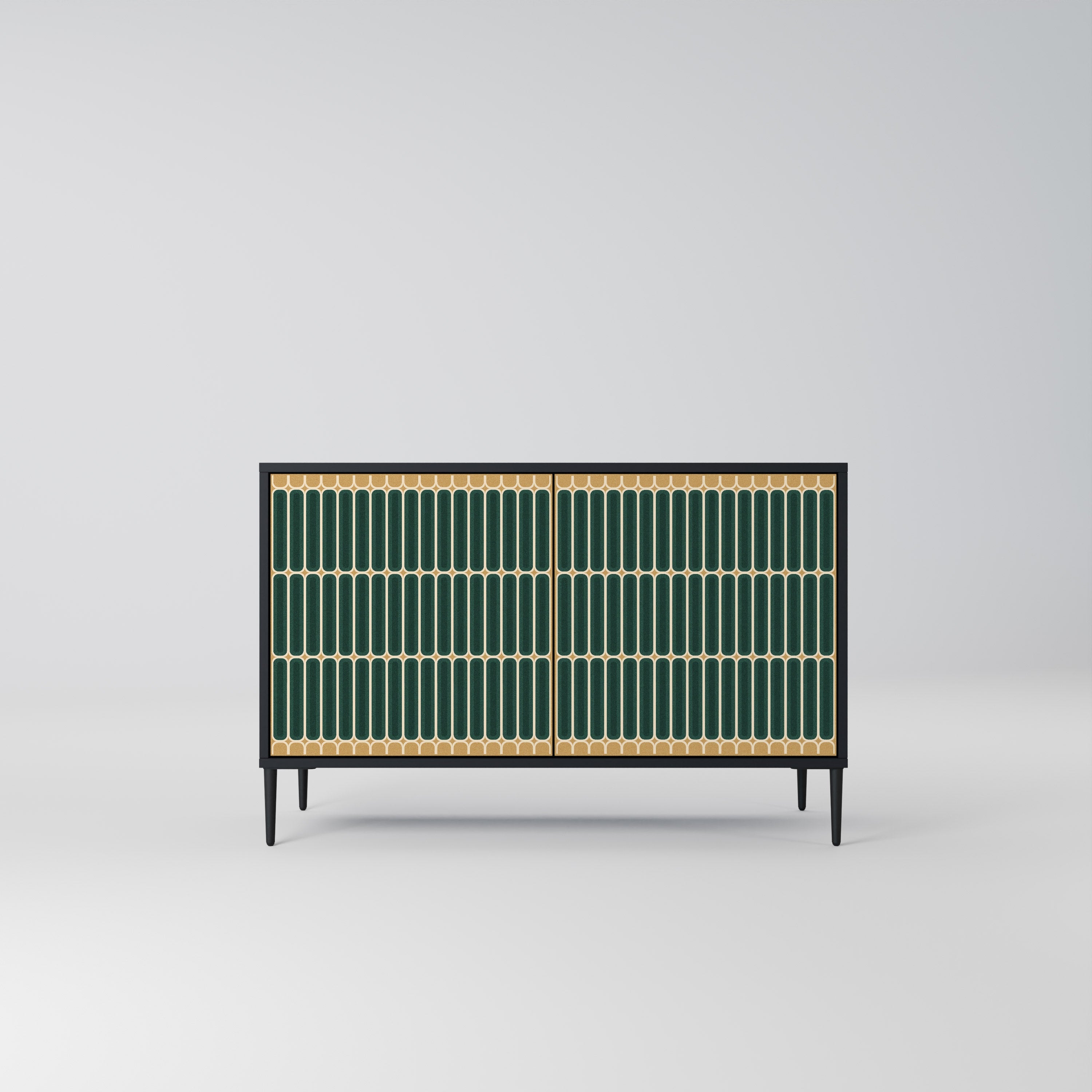 Buffet 2 portes ILUSION GATE finition noire