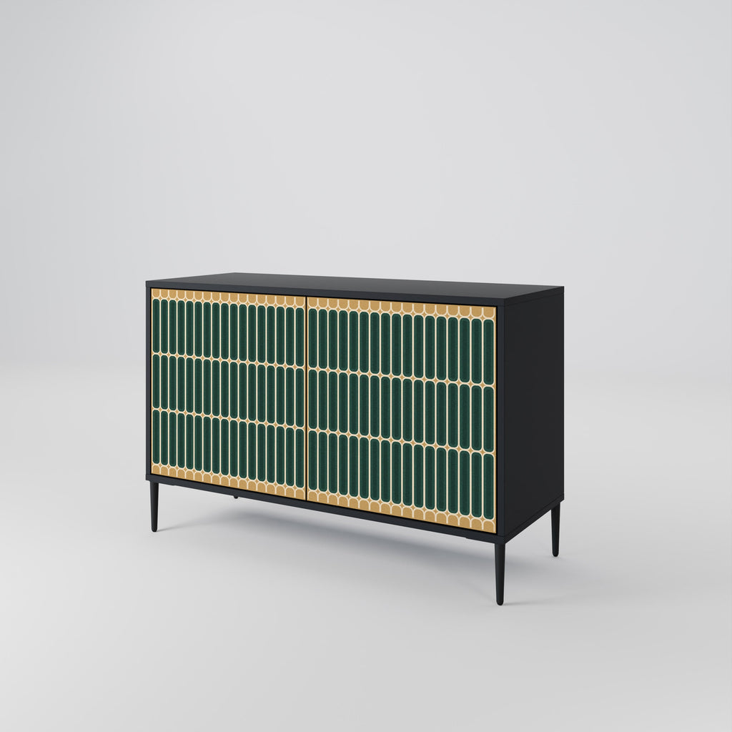 Buffet 2 portes ILUSION GATE finition noire