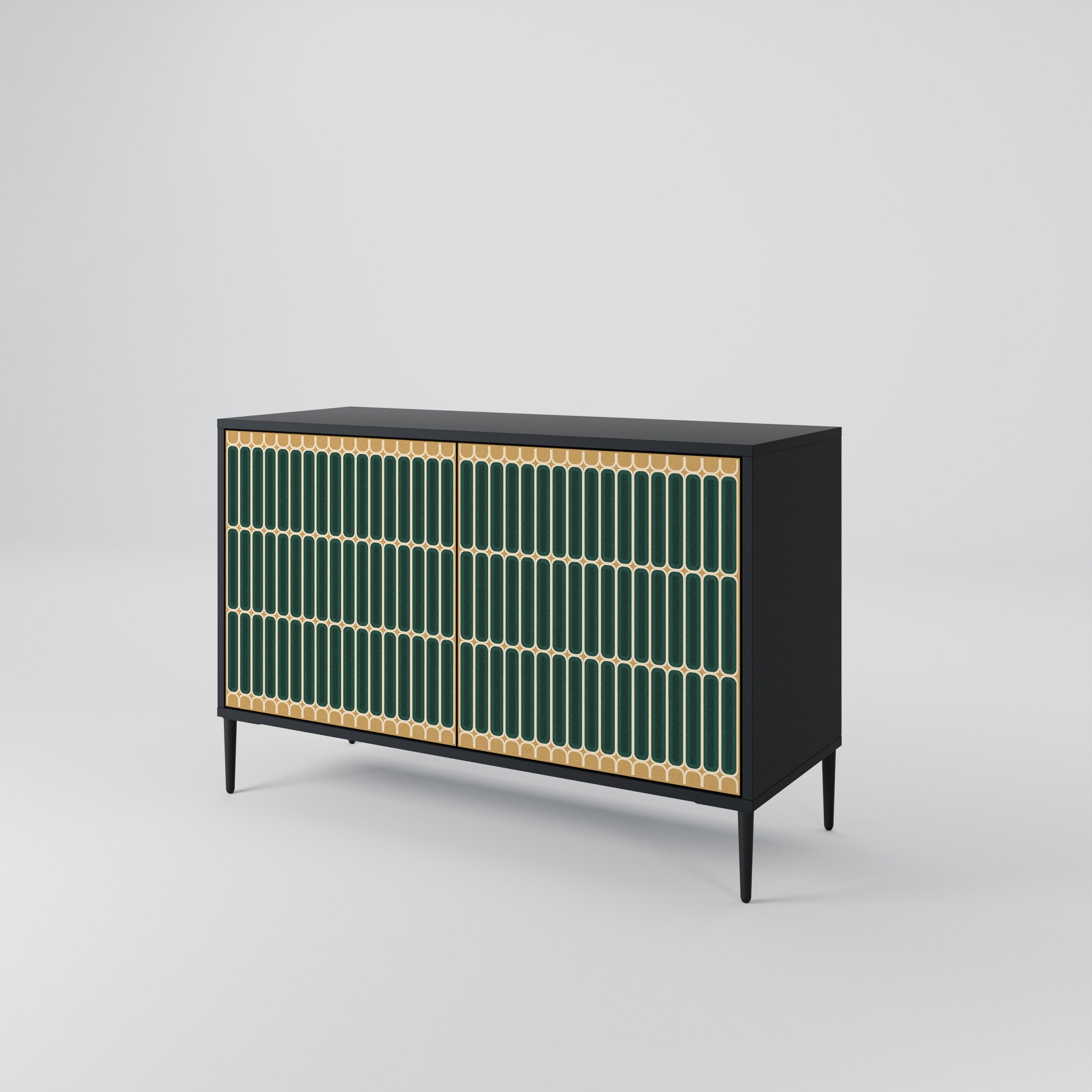 Buffet 2 portes ILUSION GATE finition noire