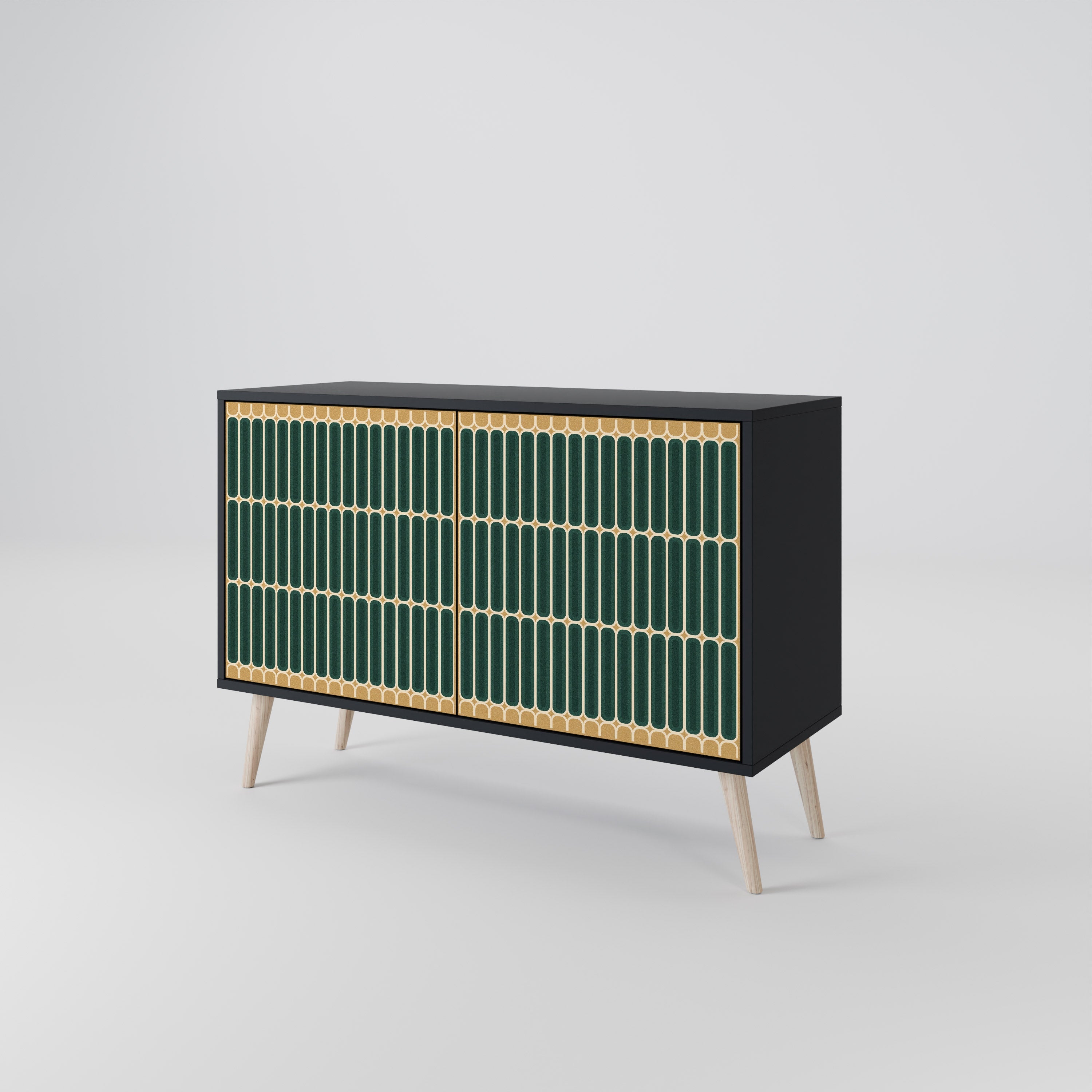 Buffet 2 portes ILUSION GATE finition noire