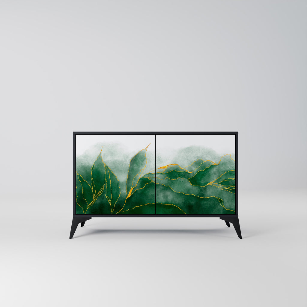 Buffet 2 portes EXPENSIVE NATURE en finition noire