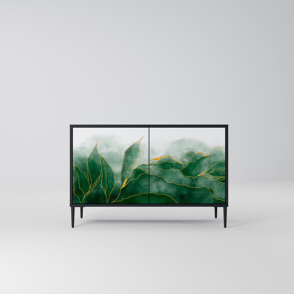 Buffet 2 portes EXPENSIVE NATURE en finition noire