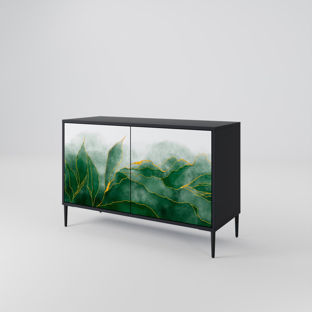 Buffet 2 portes EXPENSIVE NATURE en finition noire