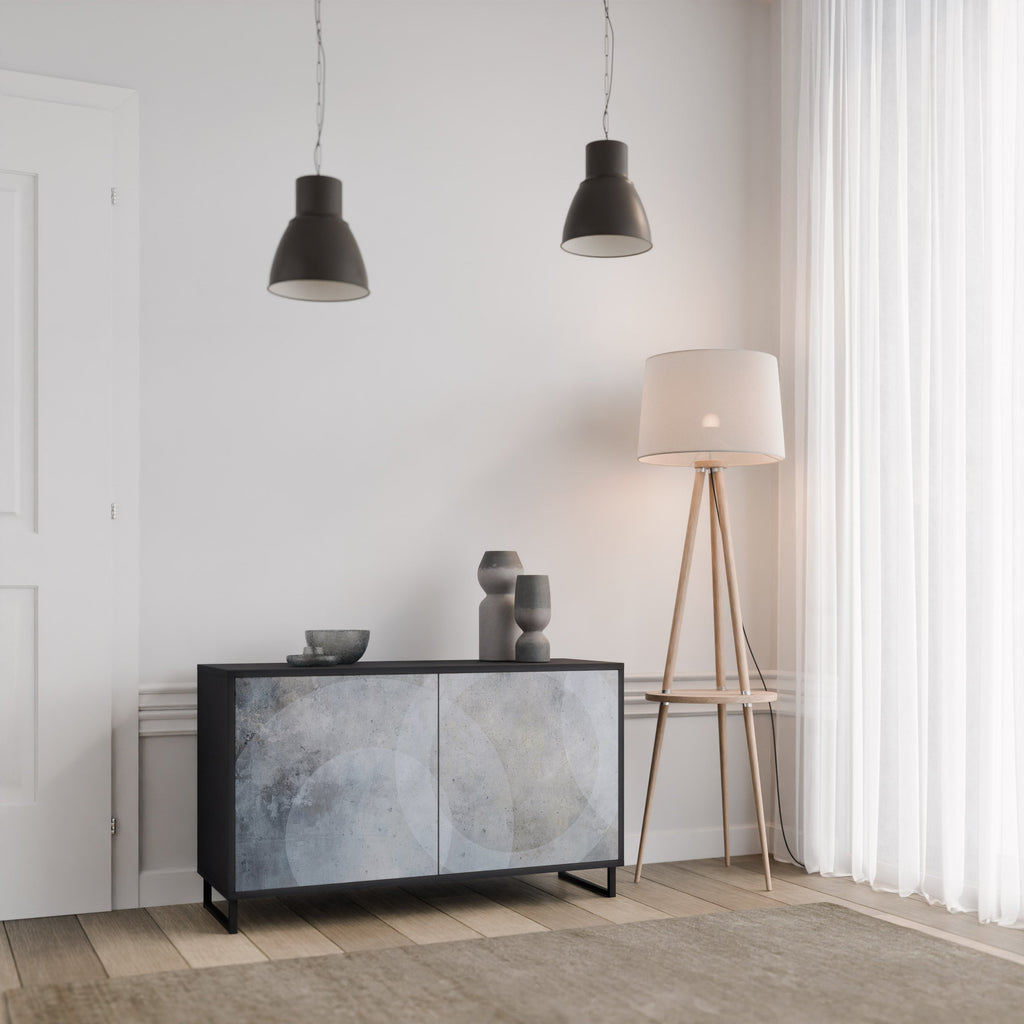 Buffet 2 portes MUTED ARC en finition noire