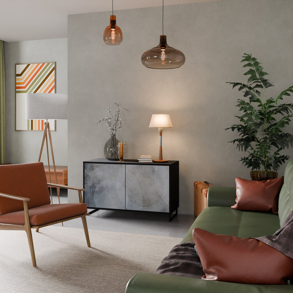 Buffet 2 portes MUTED ARC en finition noire