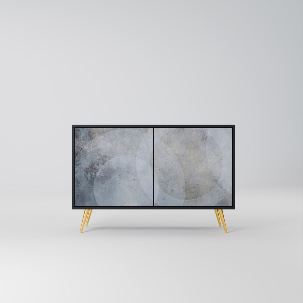 Buffet 2 portes MUTED ARC en finition noire