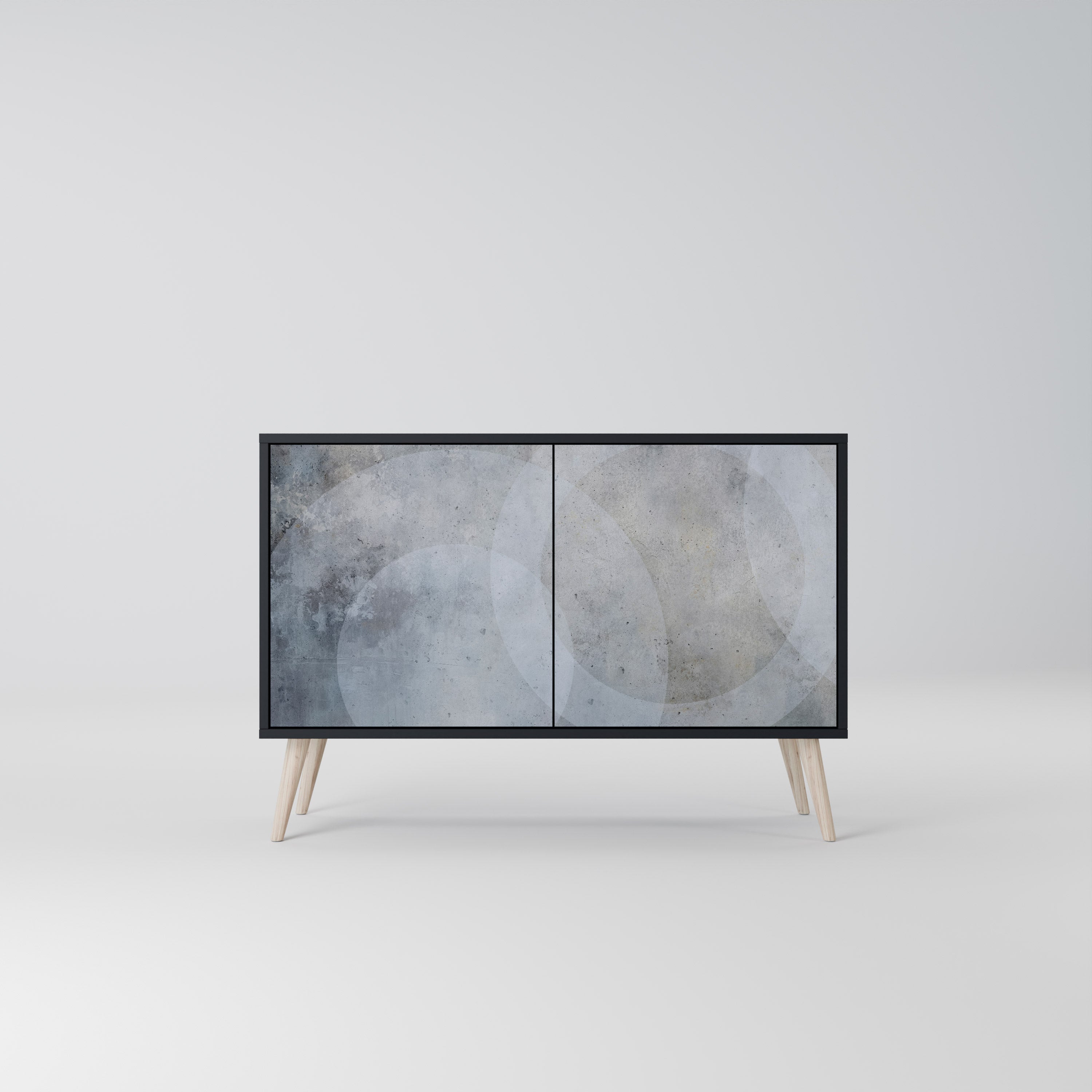 Buffet 2 portes MUTED ARC en finition noire