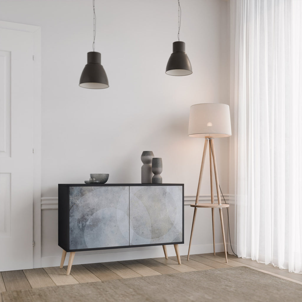 Buffet 2 portes MUTED ARC en finition noire