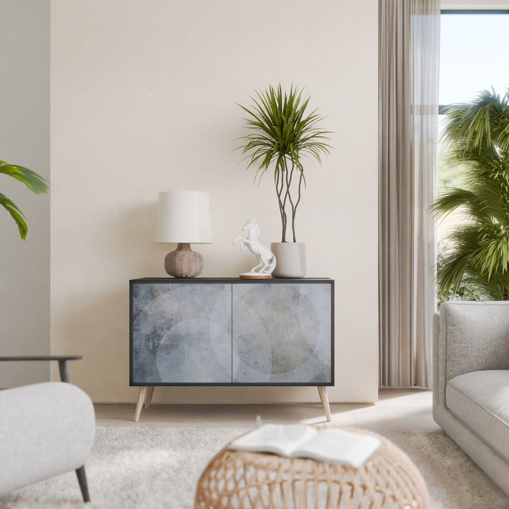 Buffet 2 portes MUTED ARC en finition noire