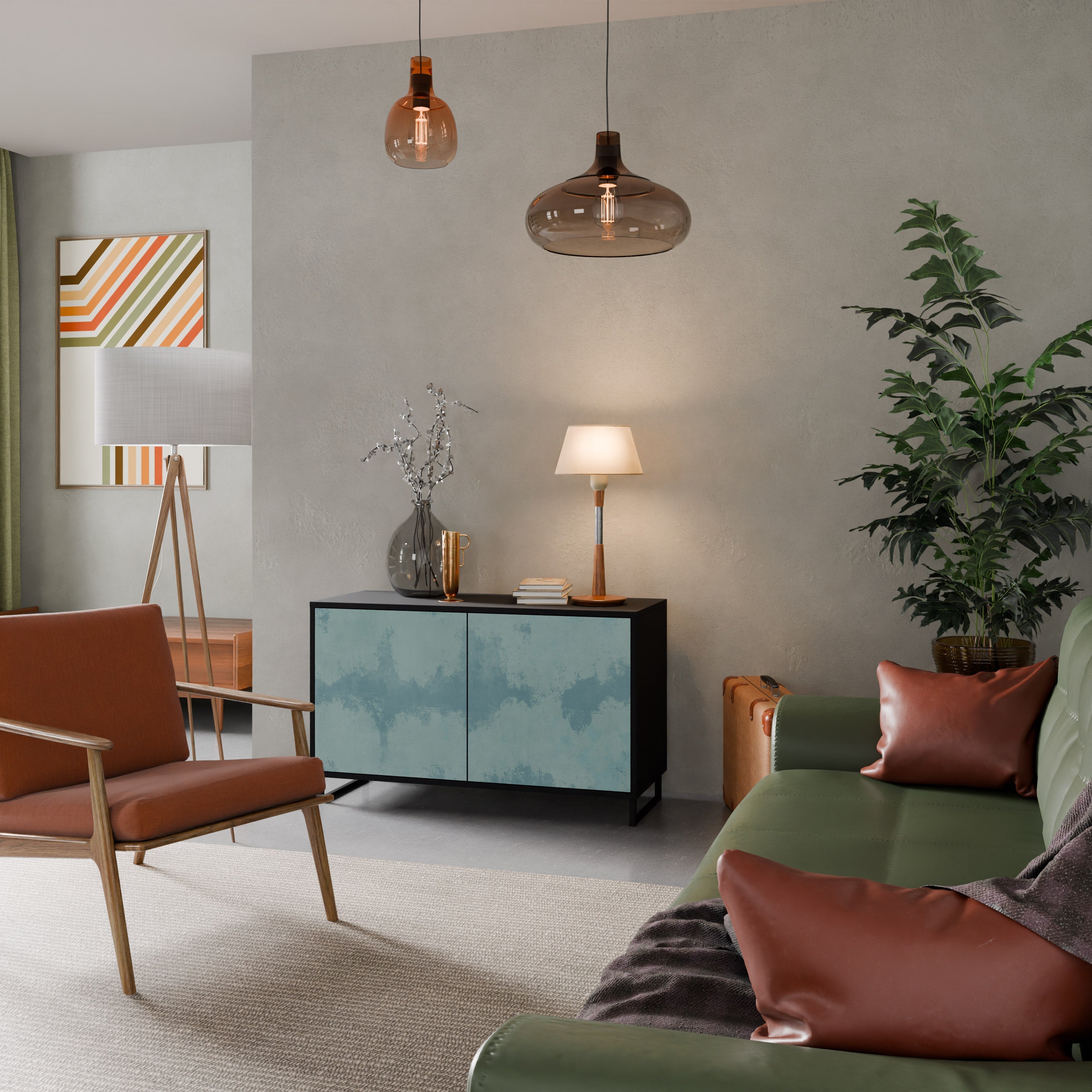 Buffet 2 portes SKY WASH finition noire