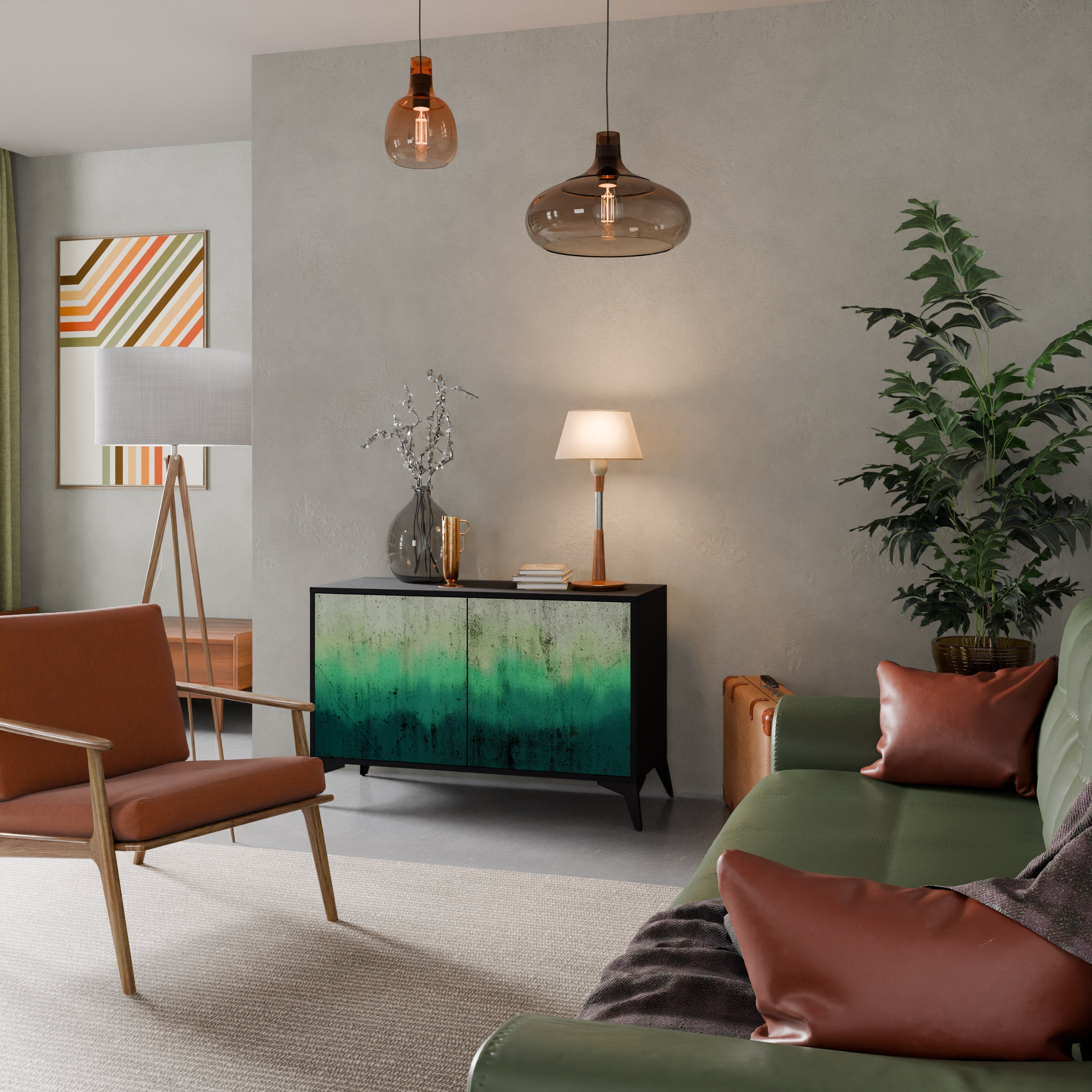 Buffet 2 portes NORTHERN LIGHTS finition noire