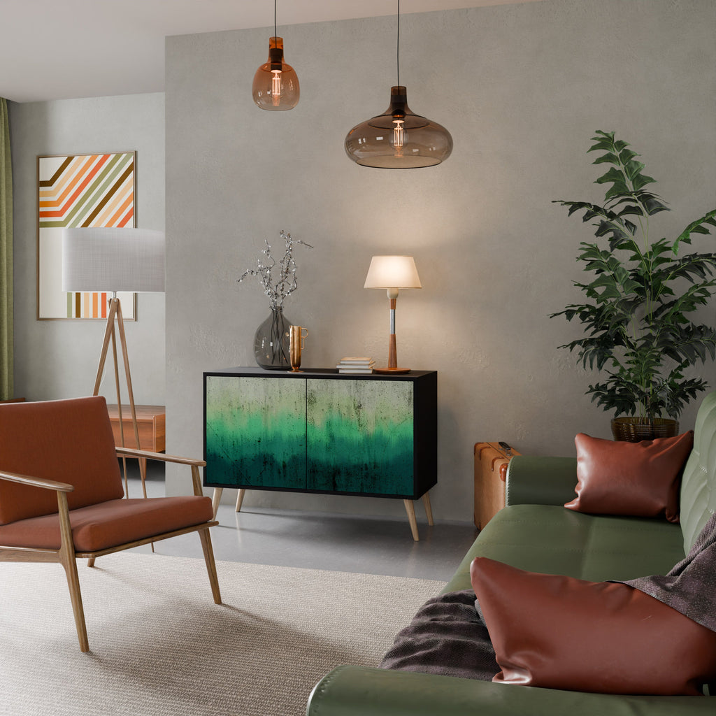 Buffet 2 portes NORTHERN LIGHTS finition noire