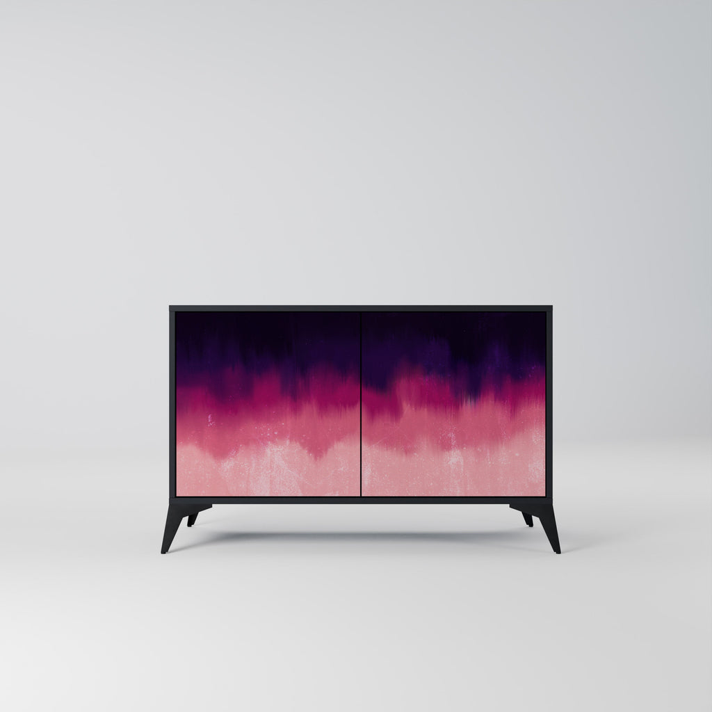 Buffet 2 portes AURORA BOREALIS finition noire