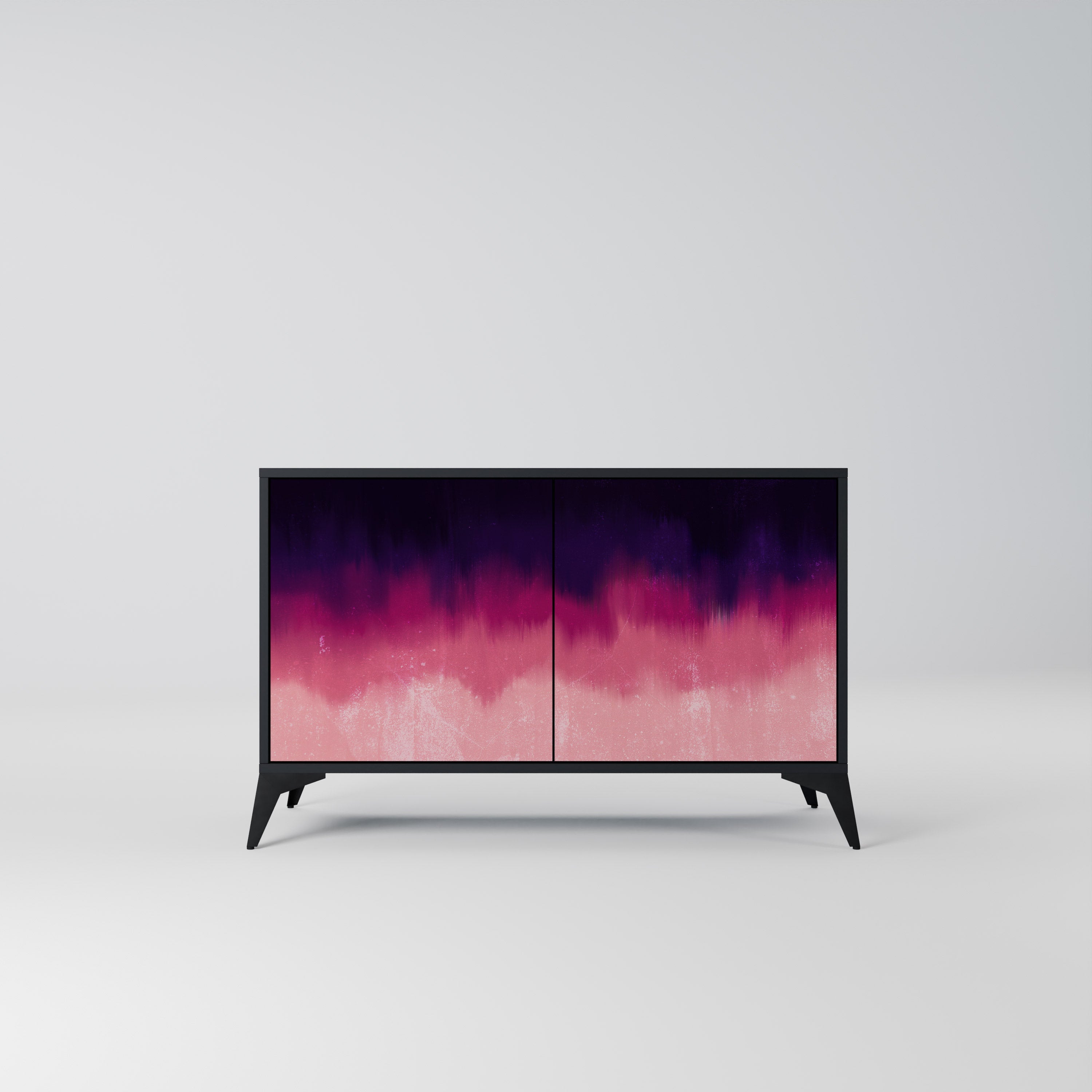 Buffet 2 portes AURORA BOREALIS finition noire