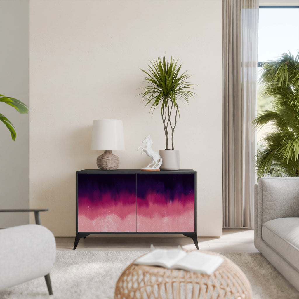 Buffet 2 portes AURORA BOREALIS finition noire