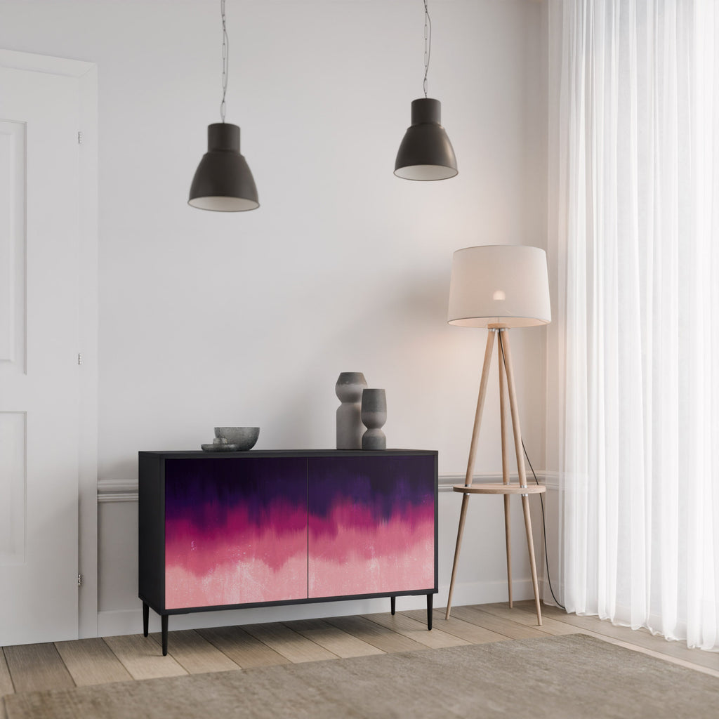 Buffet 2 portes AURORA BOREALIS finition noire