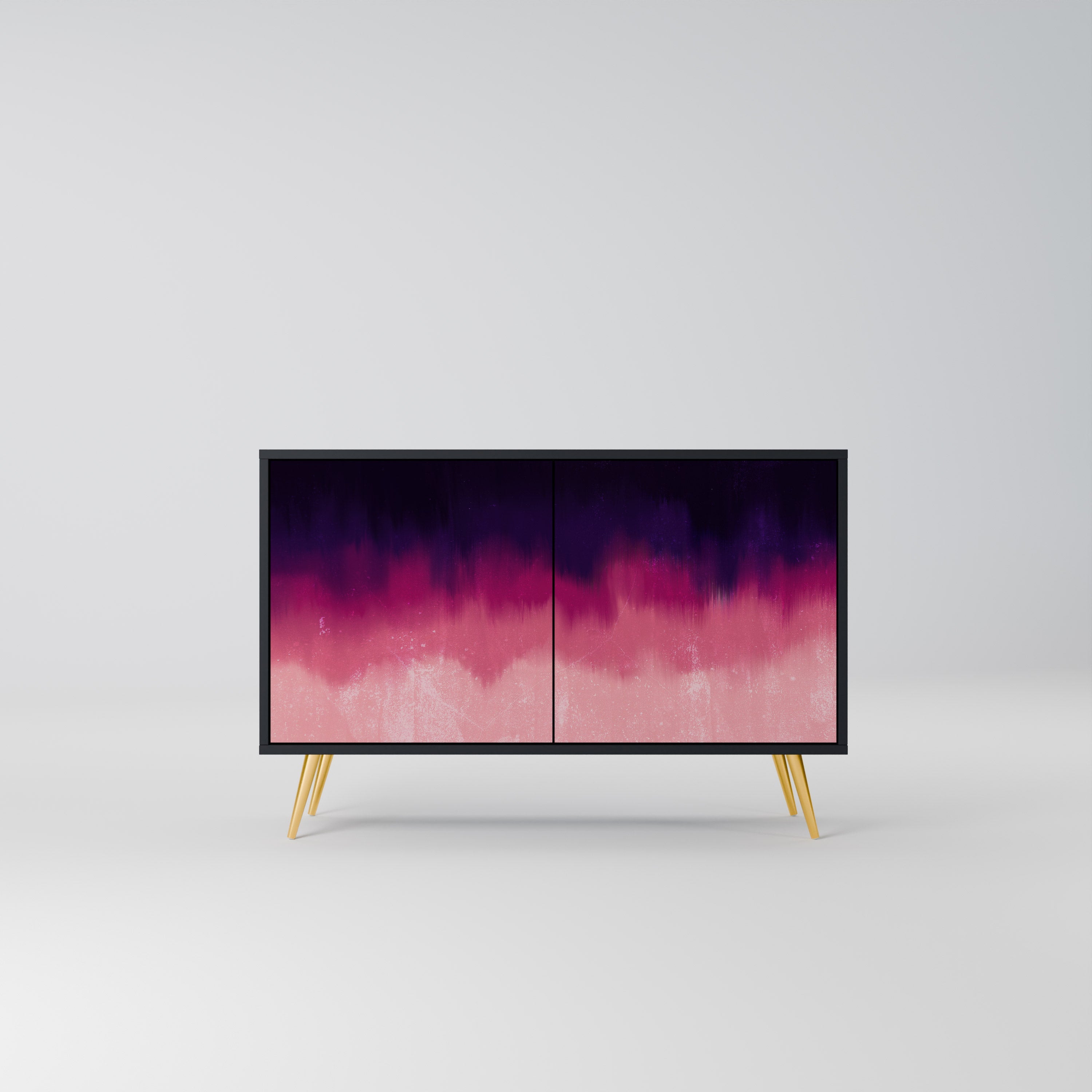 Buffet 2 portes AURORA BOREALIS finition noire