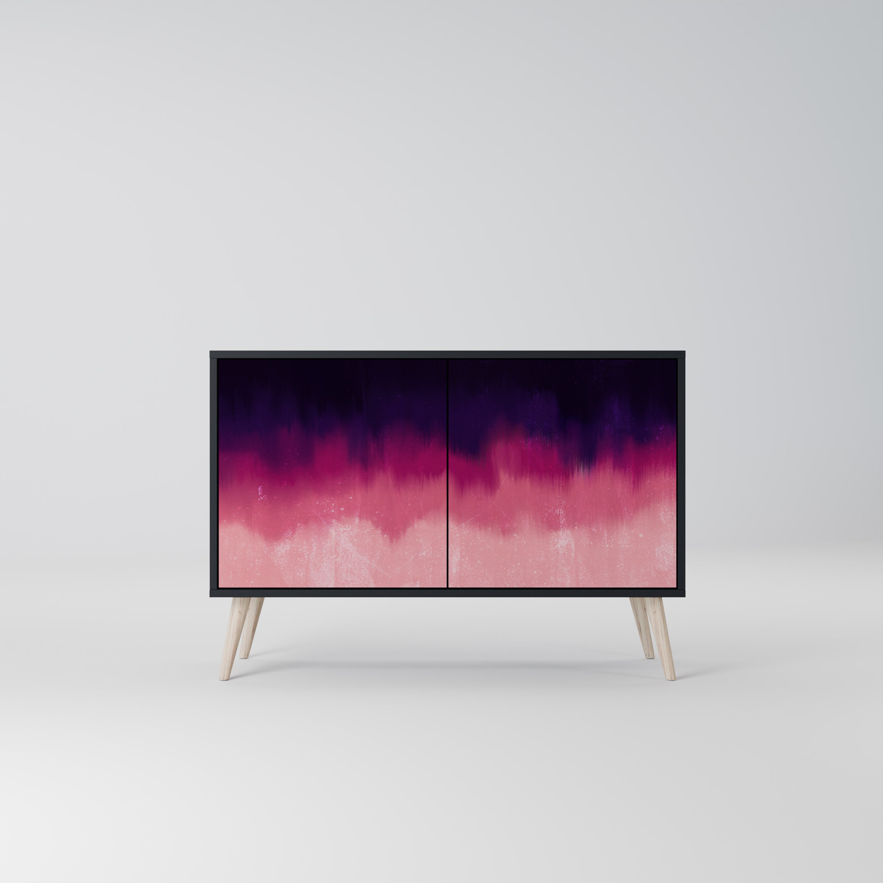 Buffet 2 portes AURORA BOREALIS finition noire