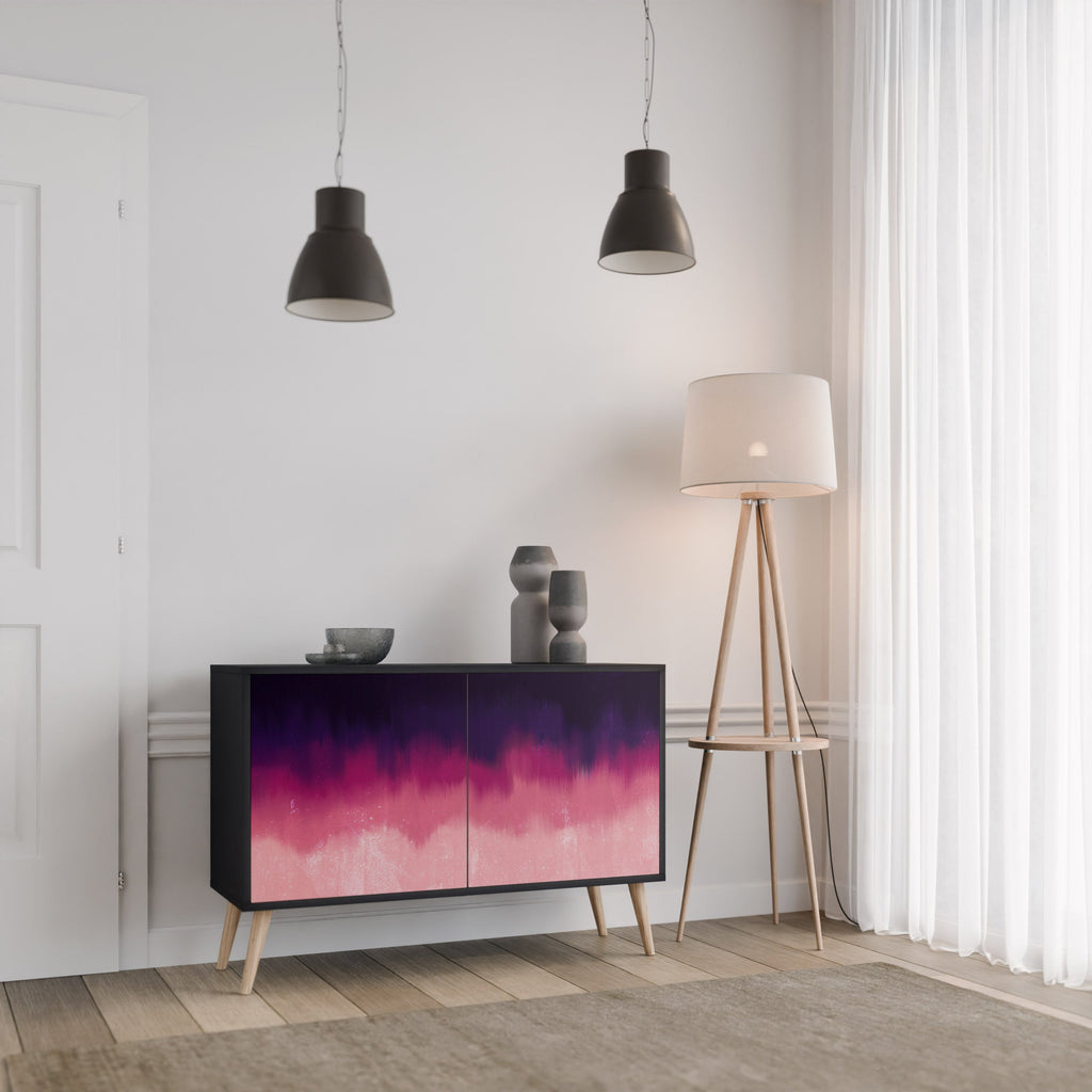 Buffet 2 portes AURORA BOREALIS finition noire