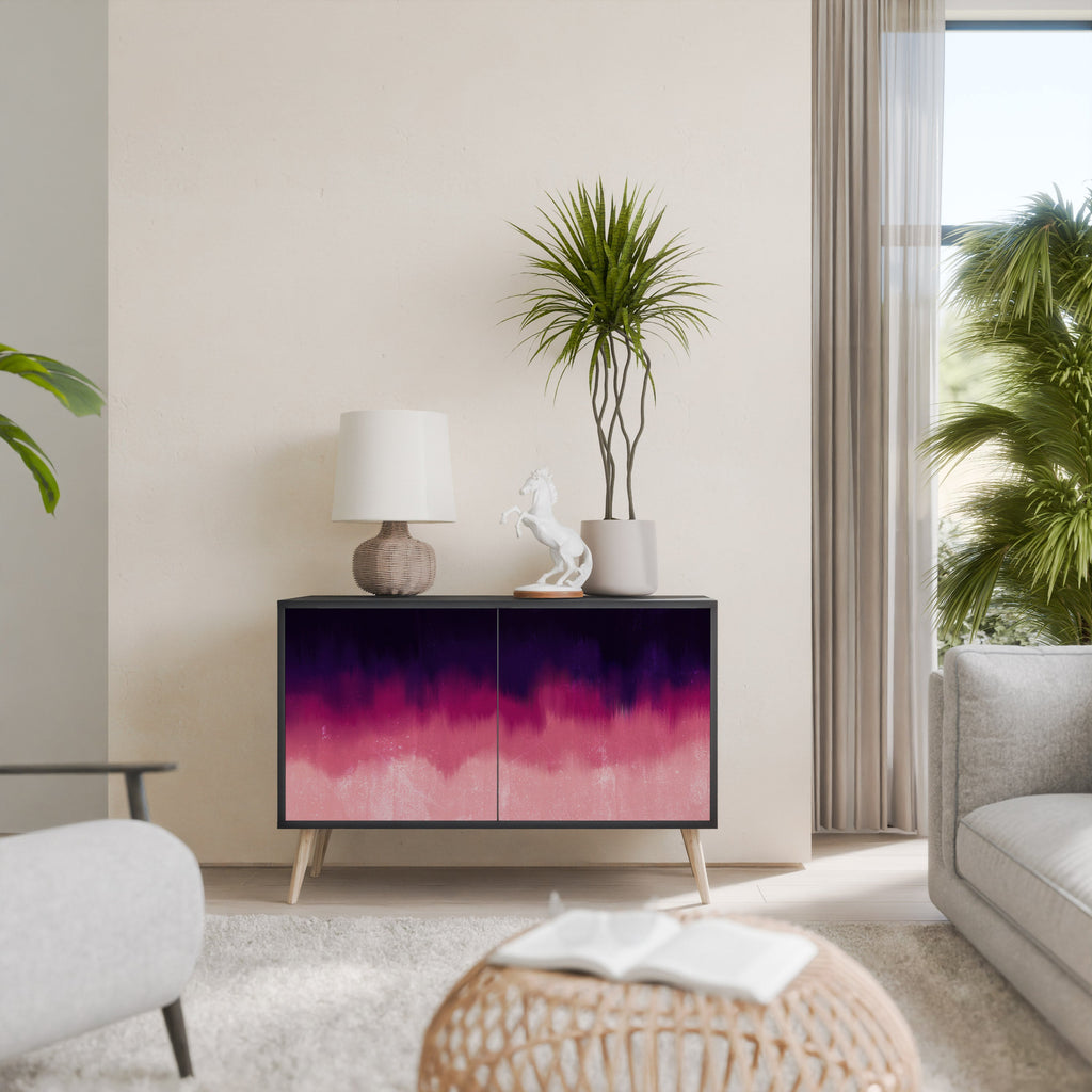 Buffet 2 portes AURORA BOREALIS finition noire