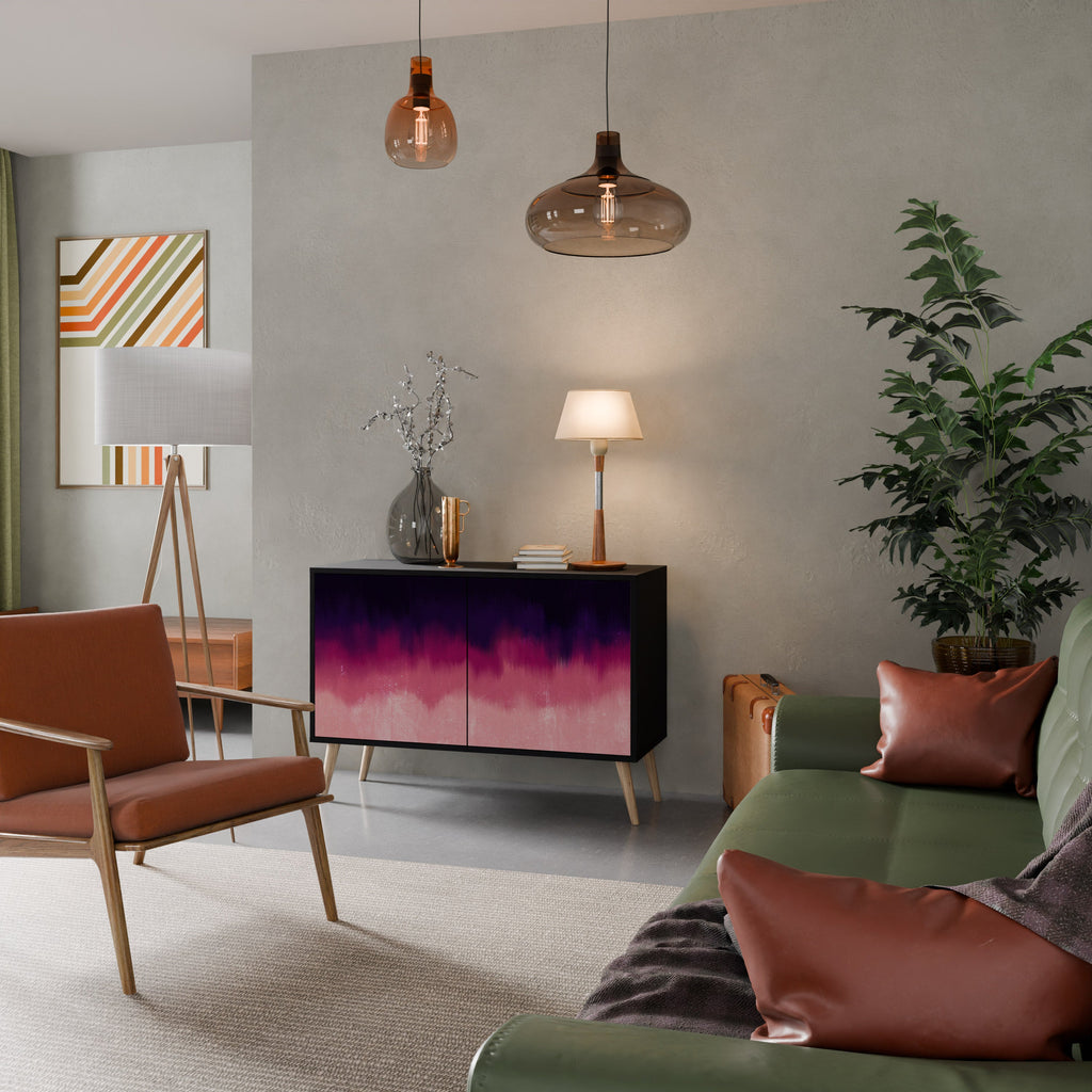 Buffet 2 portes AURORA BOREALIS finition noire