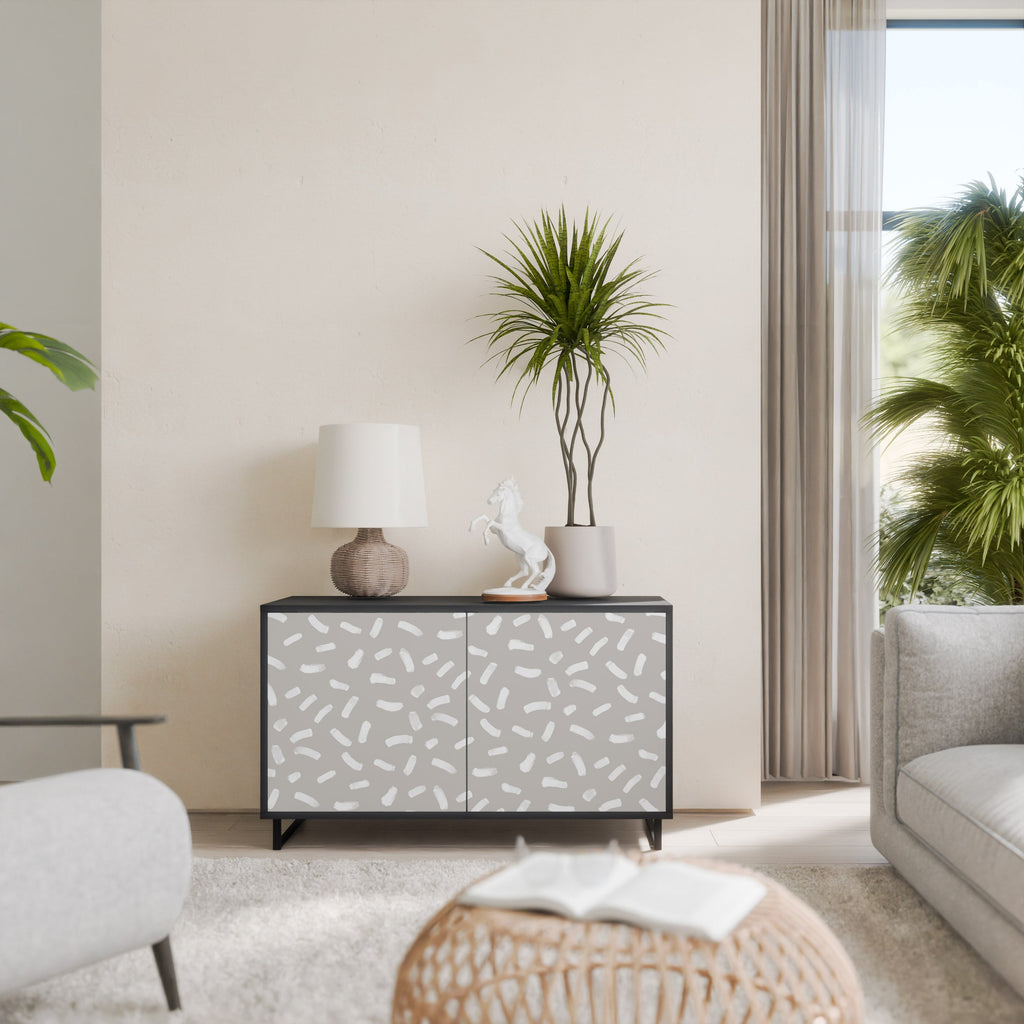 Buffet 2 portes PASSING SECONDS en finition noire