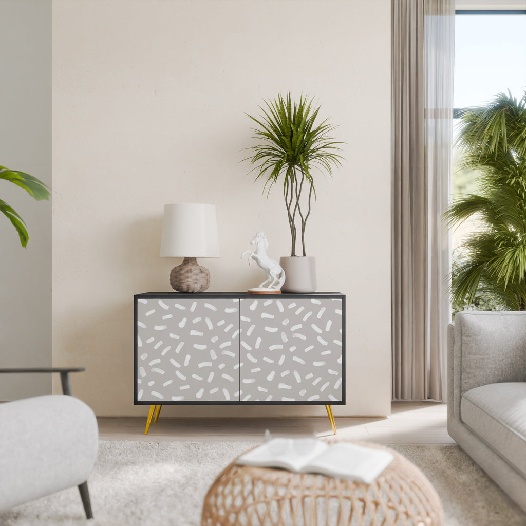 Buffet 2 portes PASSING SECONDS en finition noire