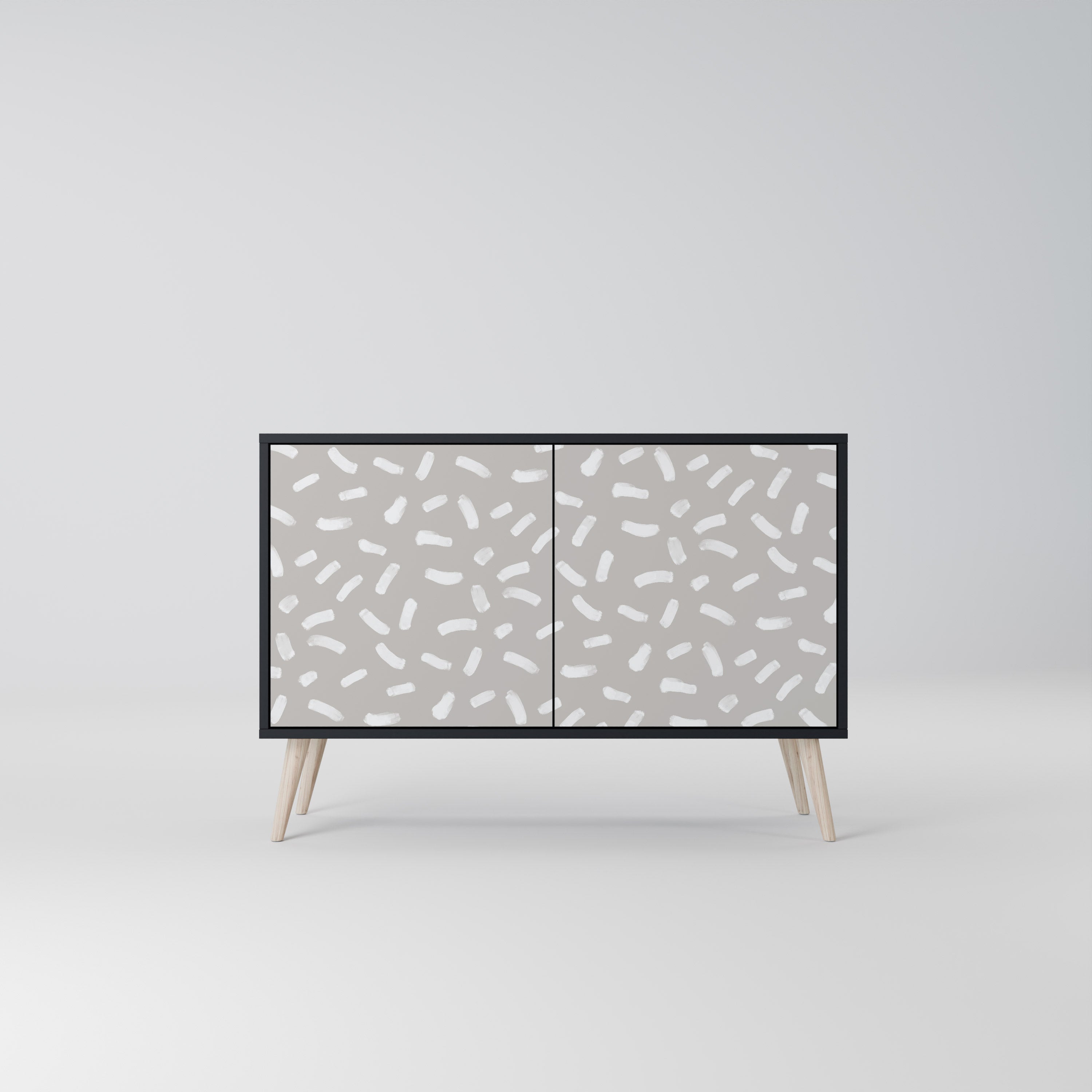 Buffet 2 portes PASSING SECONDS en finition noire