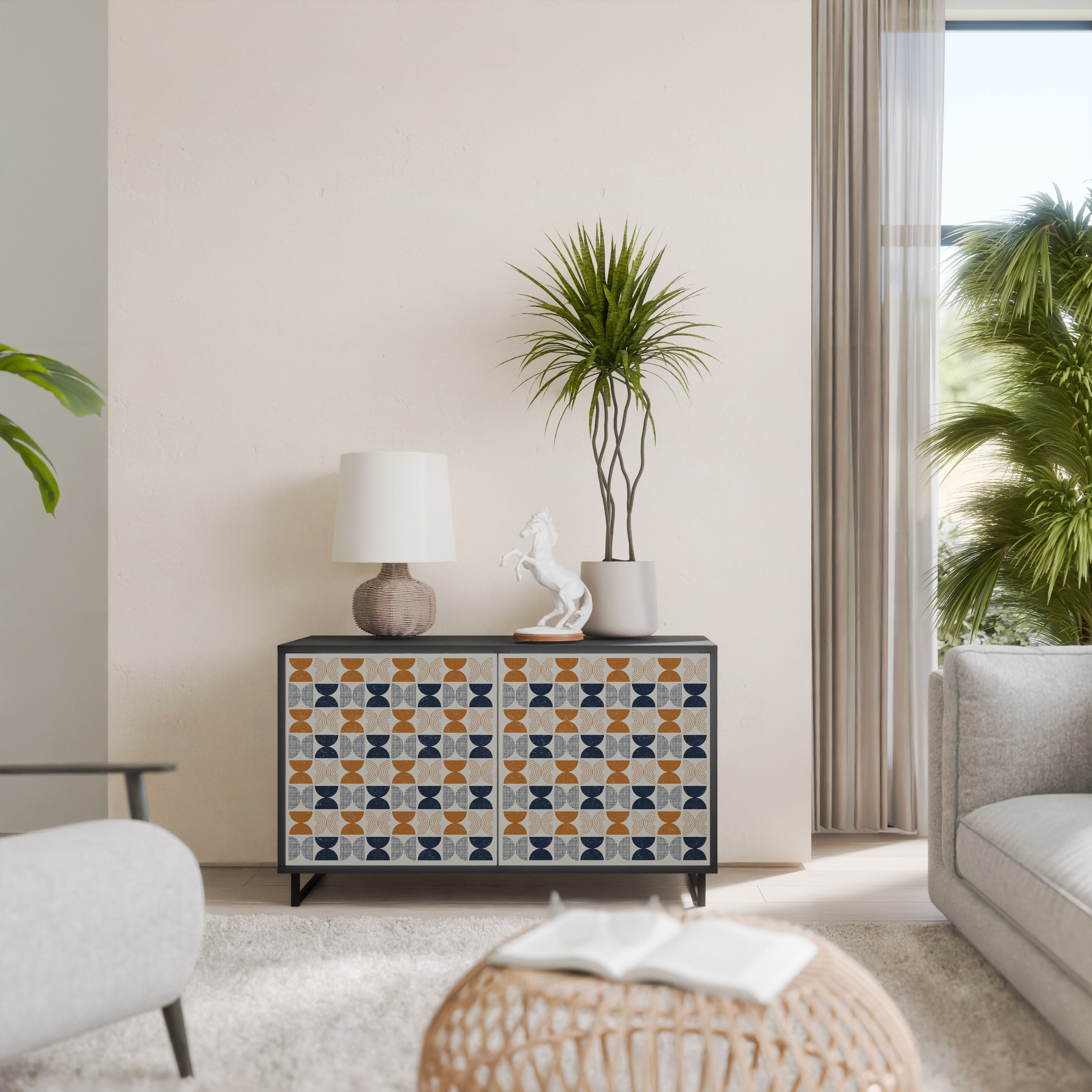 Buffet 2 portes REFLECTION RANGE en finition noire