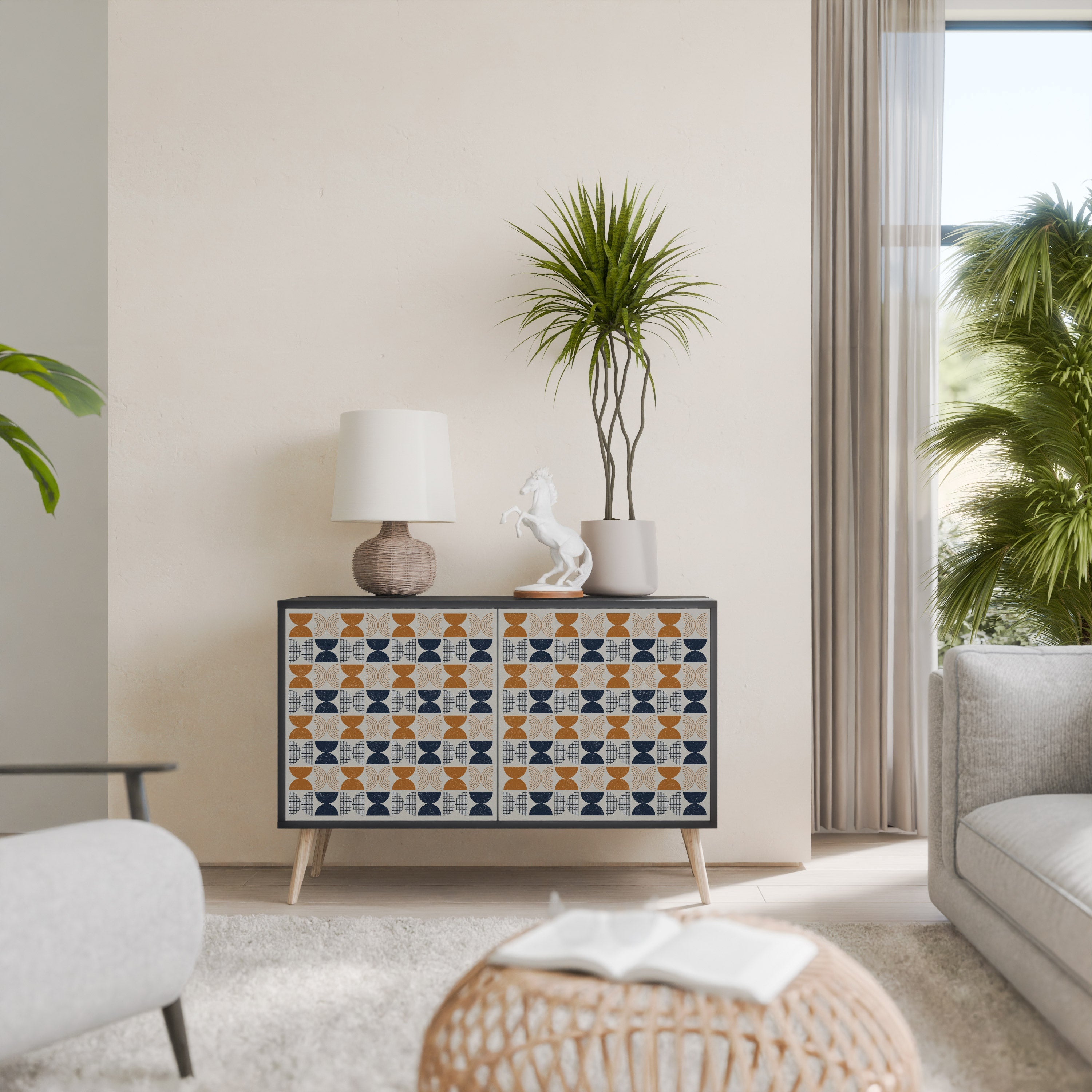 Buffet 2 portes REFLECTION RANGE en finition noire