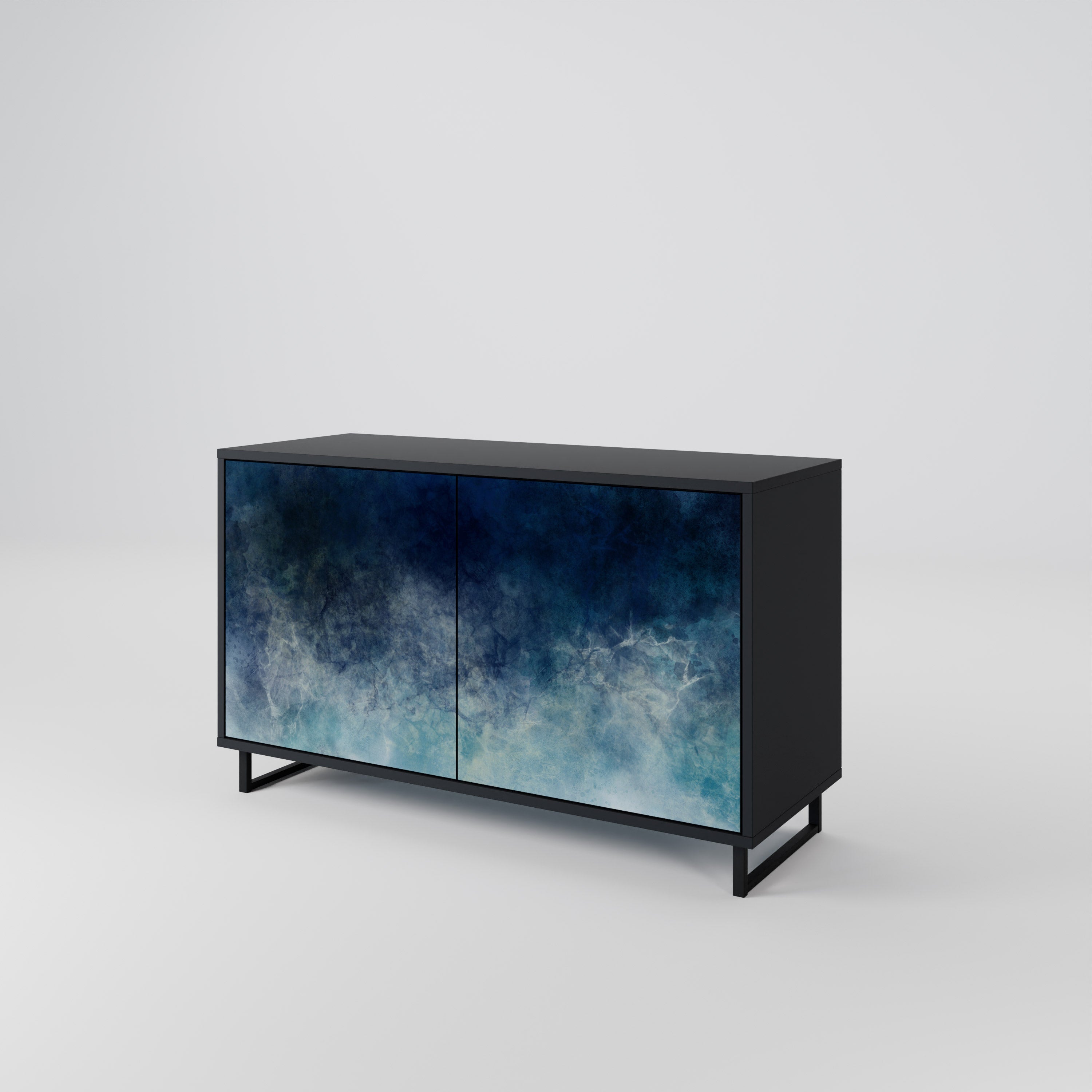 Buffet 2 portes CELESTIAL FALL en finition noire