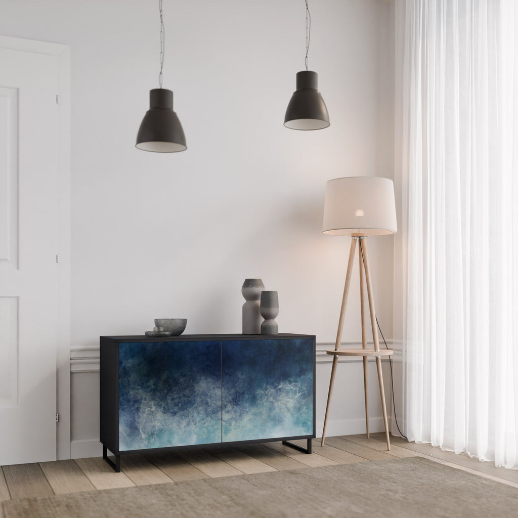 Buffet 2 portes CELESTIAL FALL en finition noire