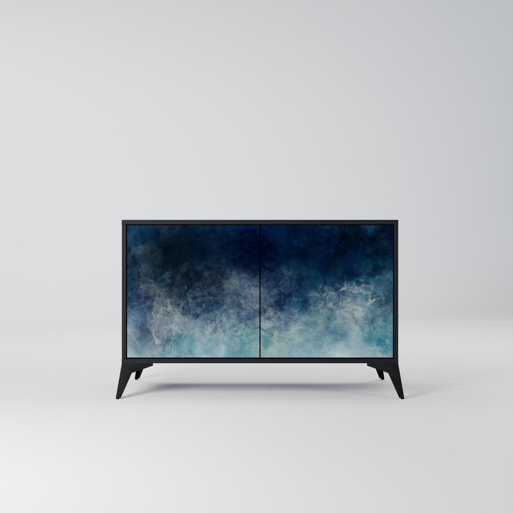 Buffet 2 portes CELESTIAL FALL en finition noire