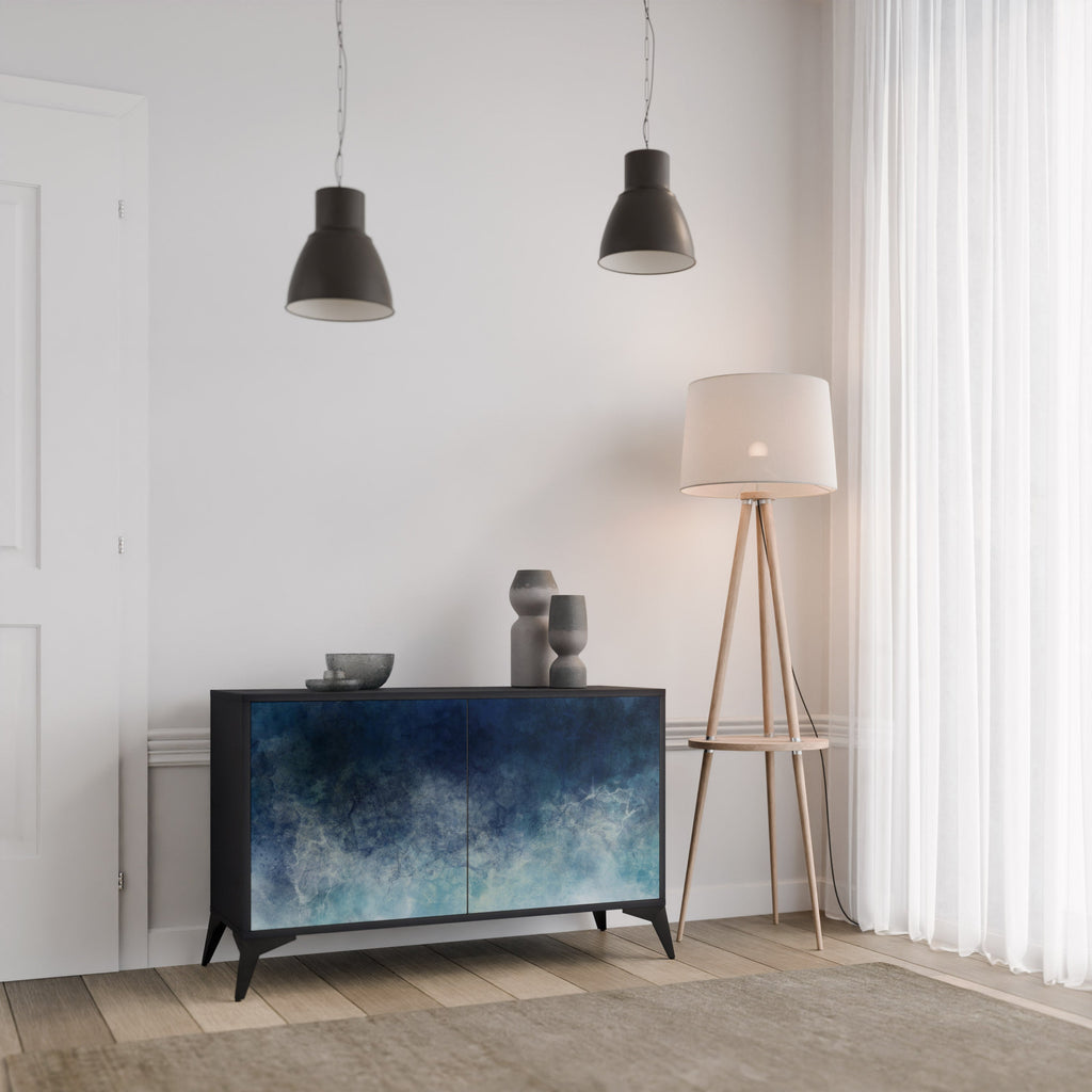 Buffet 2 portes CELESTIAL FALL en finition noire