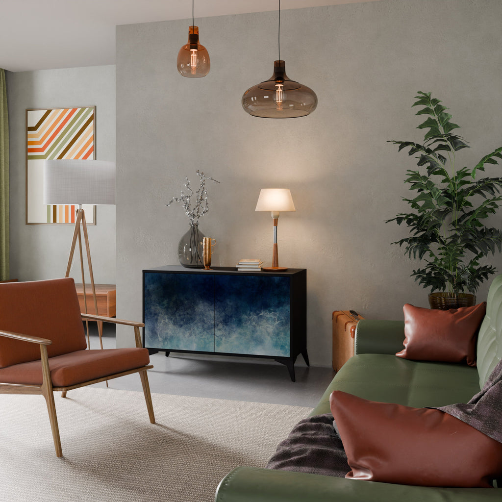 Buffet 2 portes CELESTIAL FALL en finition noire