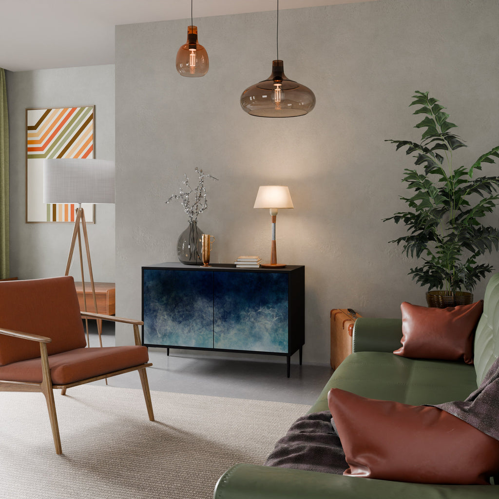 Buffet 2 portes CELESTIAL FALL en finition noire