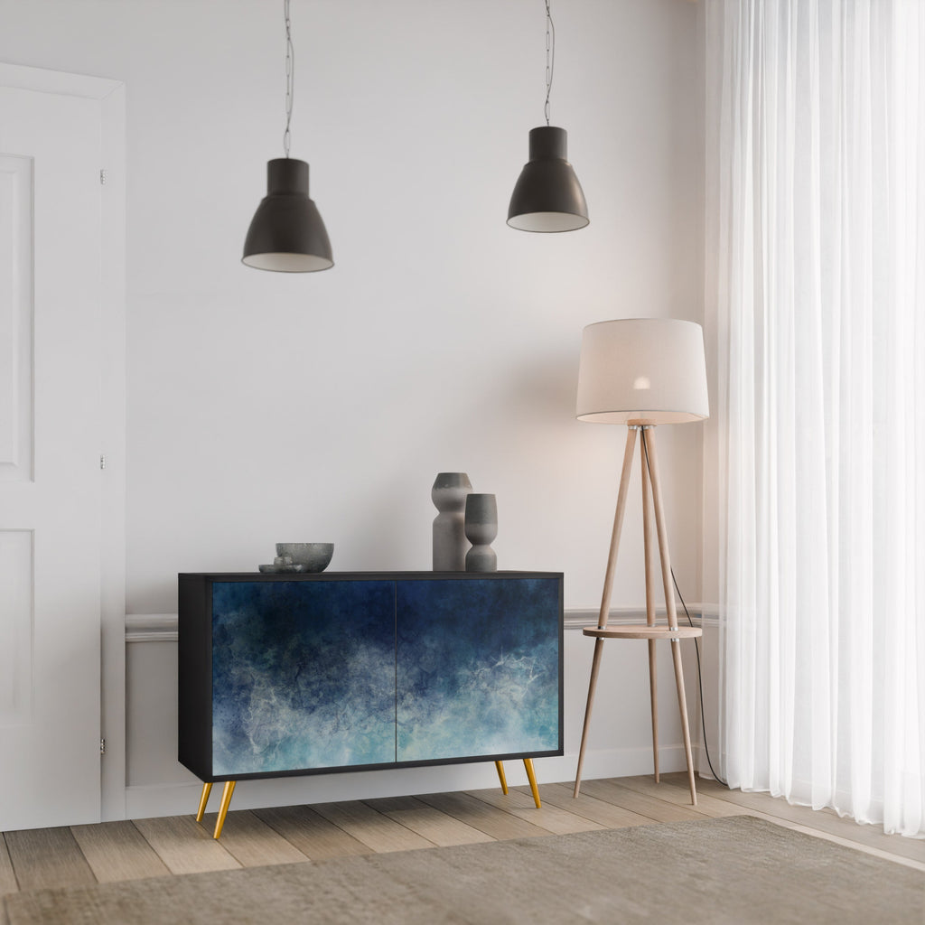 Buffet 2 portes CELESTIAL FALL en finition noire