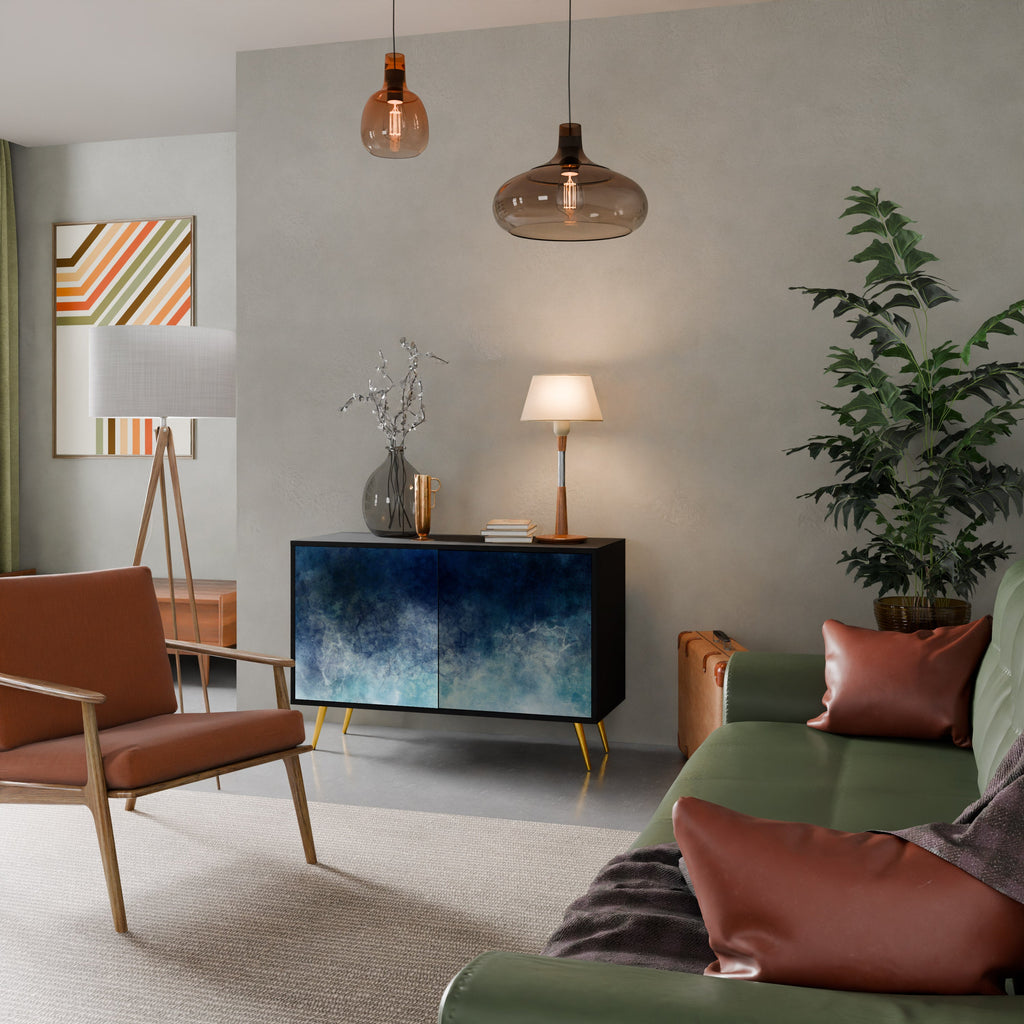 Buffet 2 portes CELESTIAL FALL en finition noire