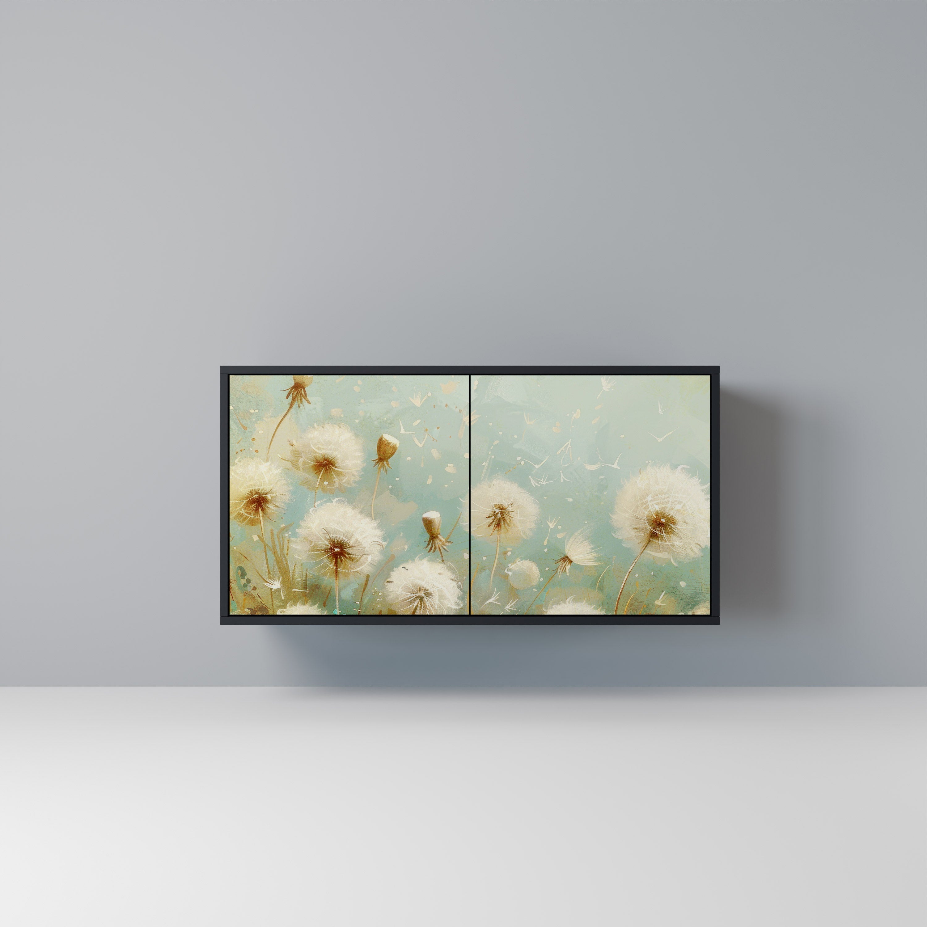 Buffet 2 portes DREAMY MEADOW en finition noire