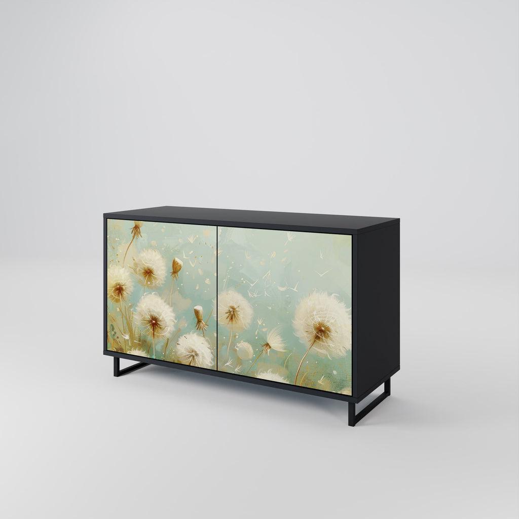 Buffet 2 portes DREAMY MEADOW en finition noire
