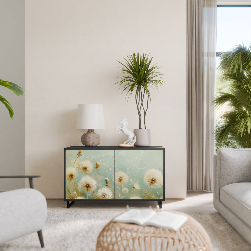 Buffet 2 portes DREAMY MEADOW en finition noire