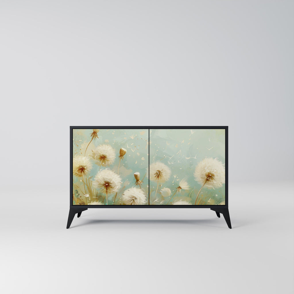 Buffet 2 portes DREAMY MEADOW en finition noire