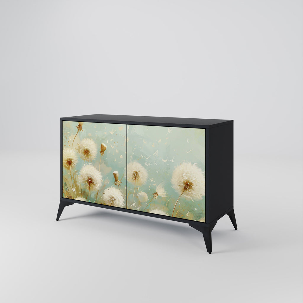 Buffet 2 portes DREAMY MEADOW en finition noire