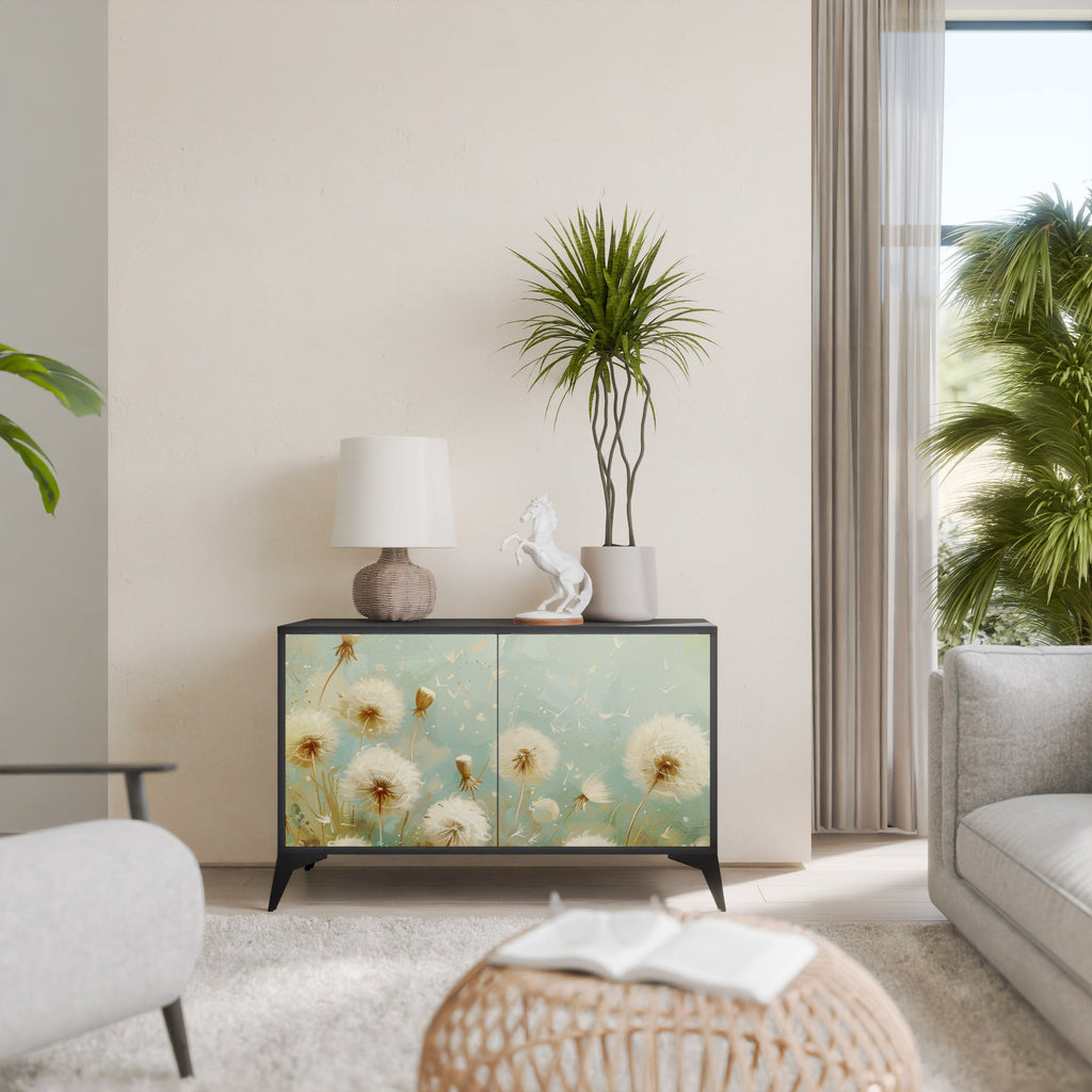 Buffet 2 portes DREAMY MEADOW en finition noire