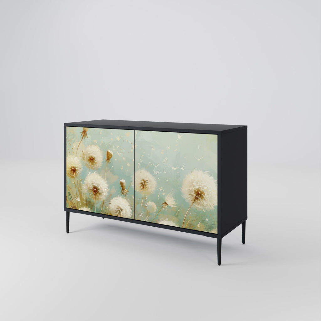 Buffet 2 portes DREAMY MEADOW en finition noire