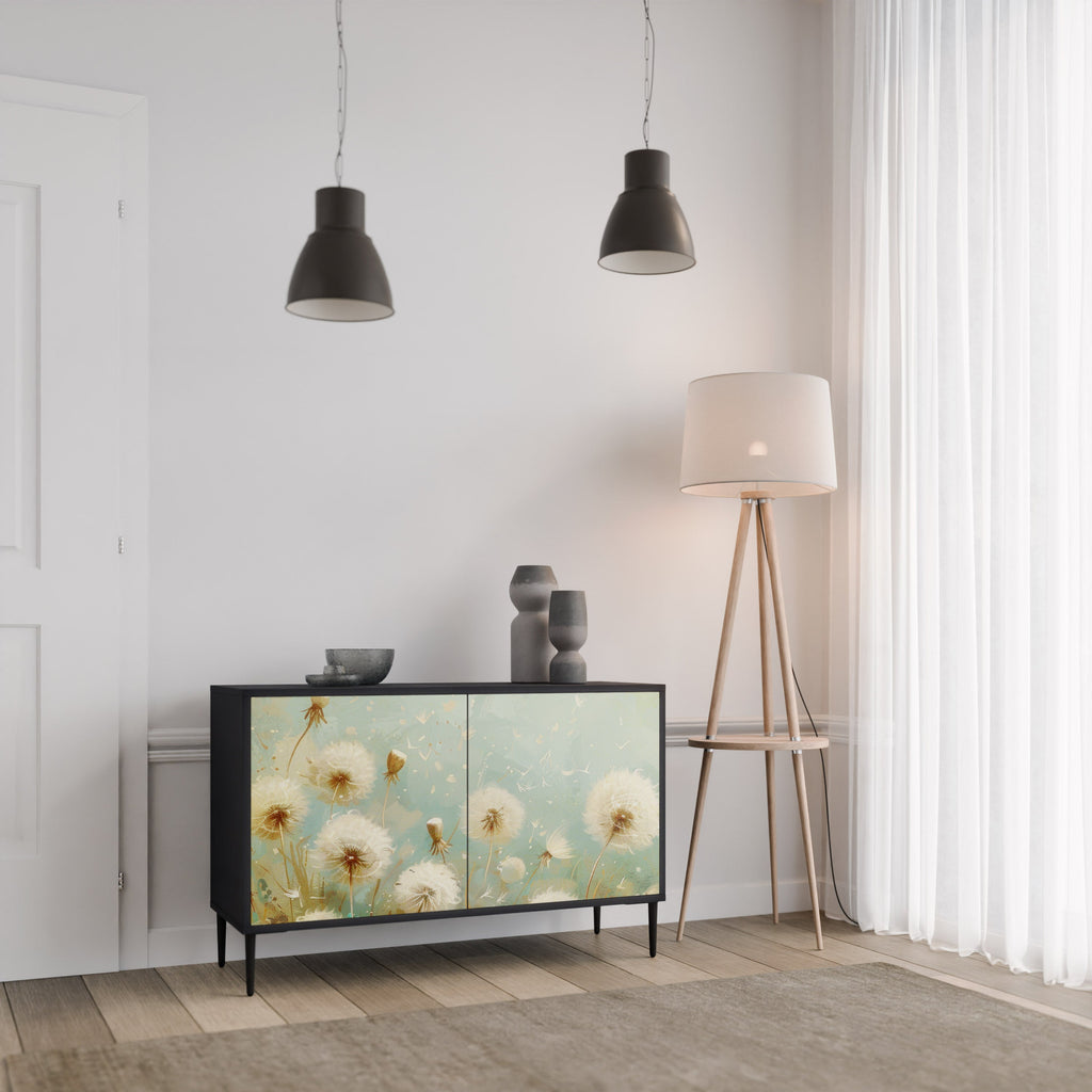 Buffet 2 portes DREAMY MEADOW en finition noire