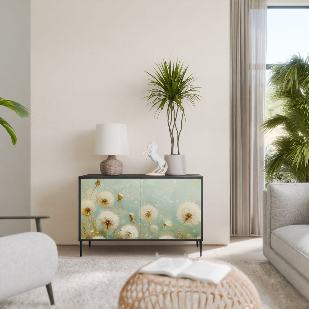 Buffet 2 portes DREAMY MEADOW en finition noire