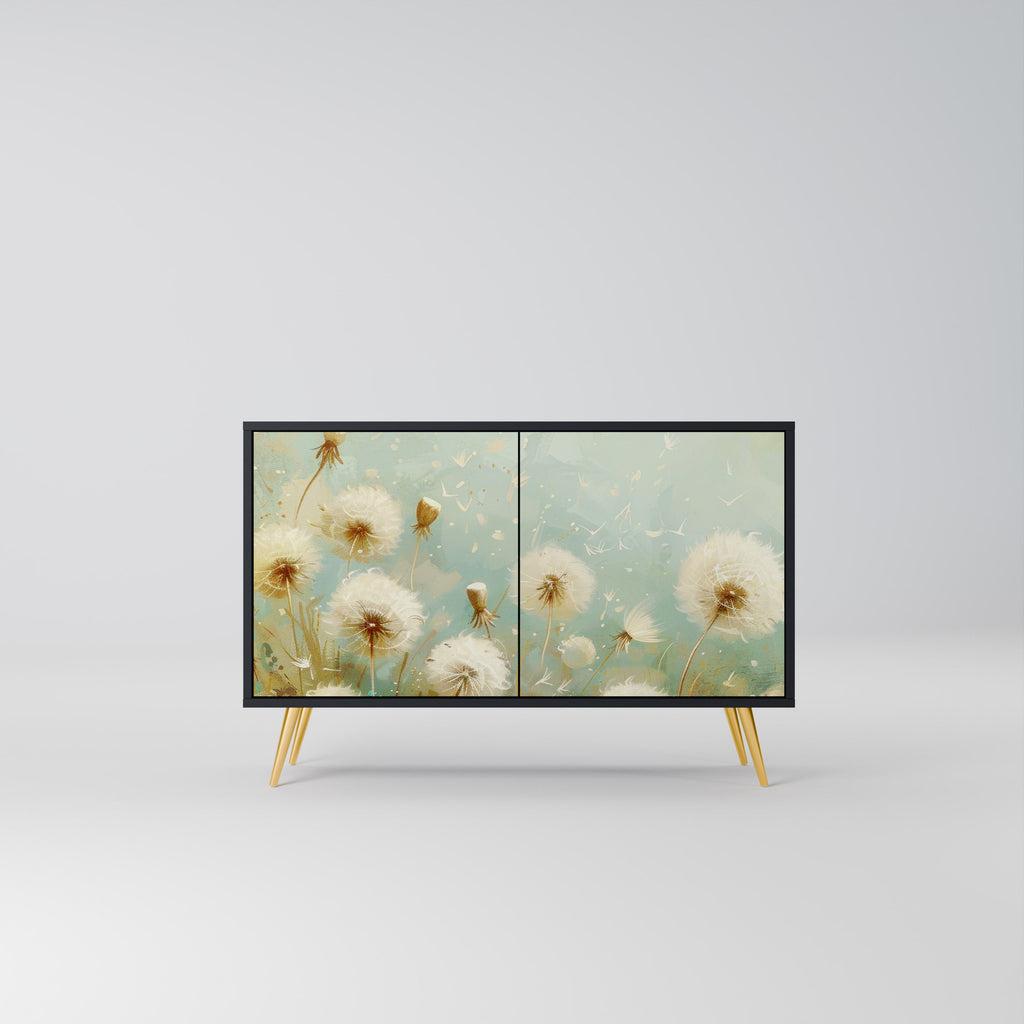 Buffet 2 portes DREAMY MEADOW en finition noire