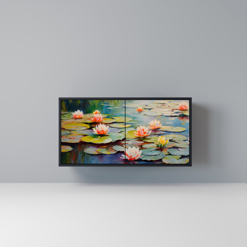 Buffet 2 portes BLOOMING WATERS finition noire