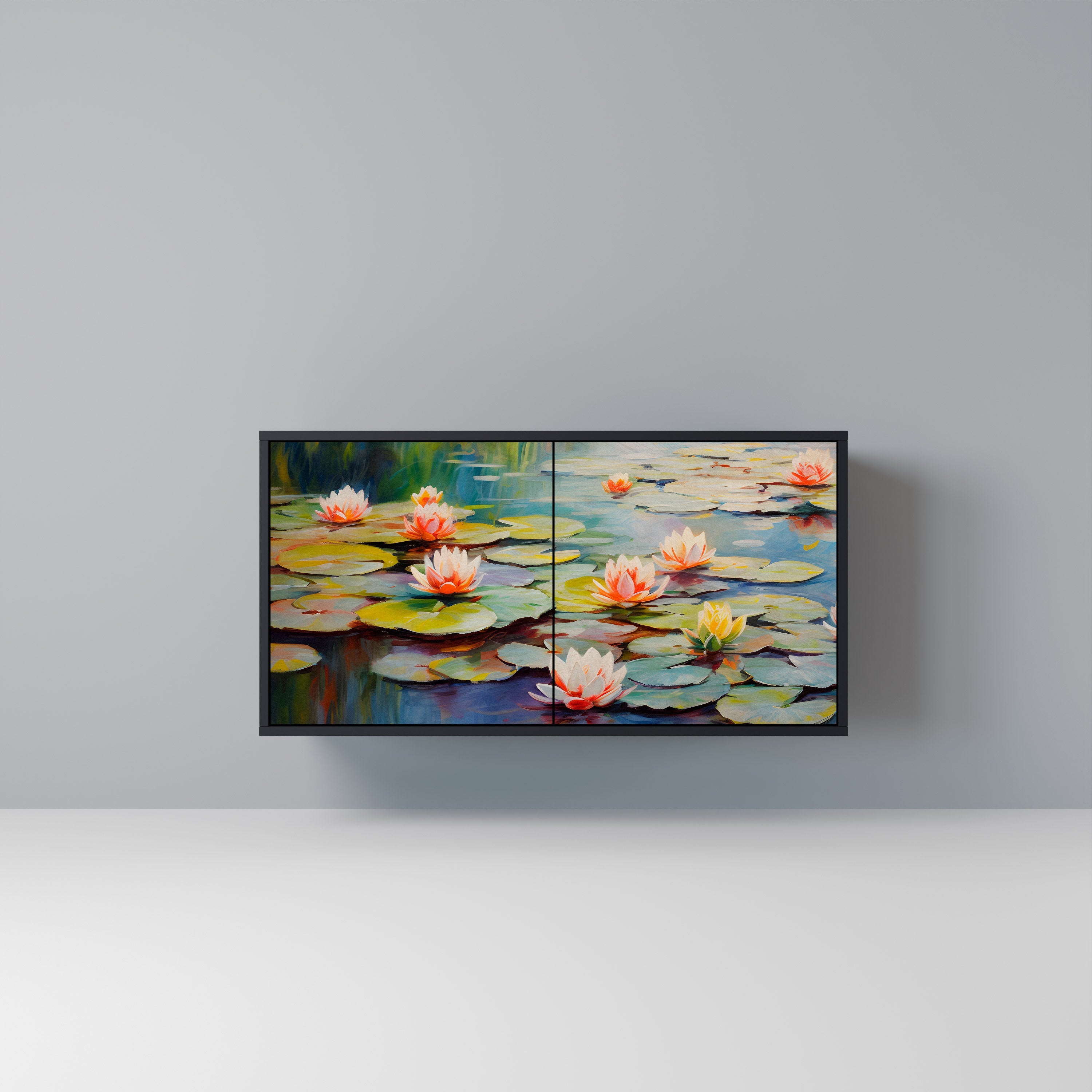 Buffet 2 portes BLOOMING WATERS finition noire